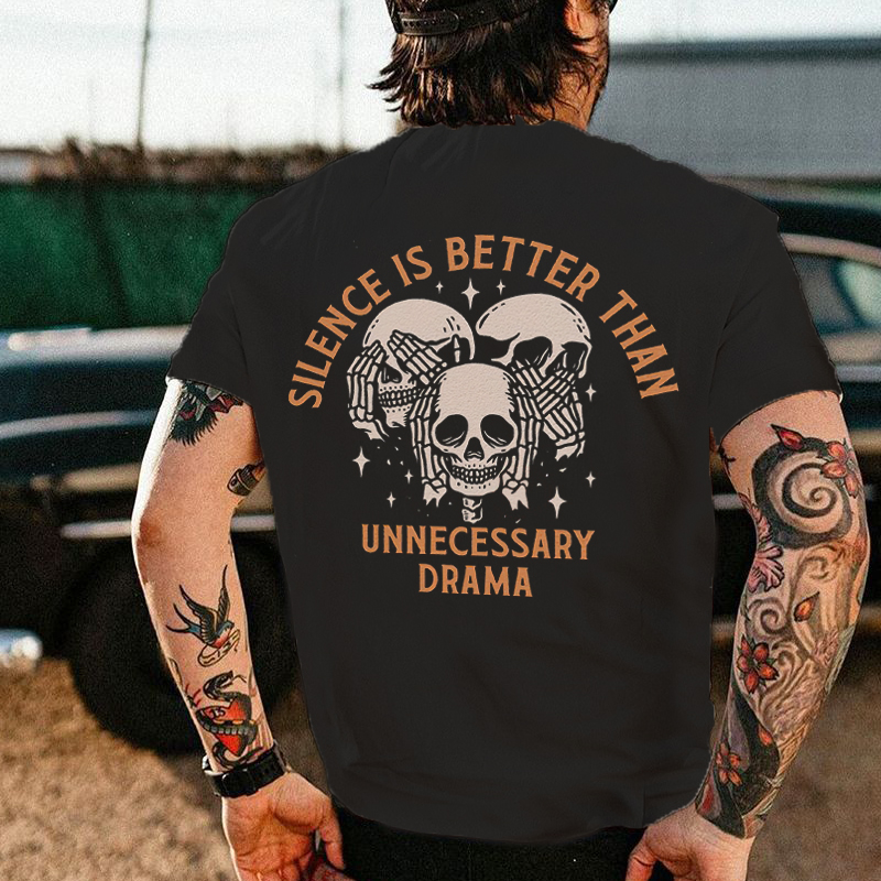  Silence Is Better Than Printed Casual Men's T-shirt-Ranbybox