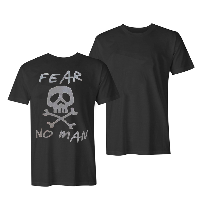 Fear No Man Skull Printed Men's T-shirt