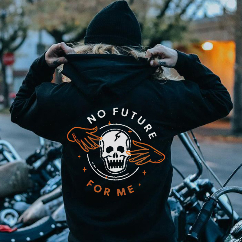  No Future For Me Printed Men's Casual Hoodie-Ranbybox