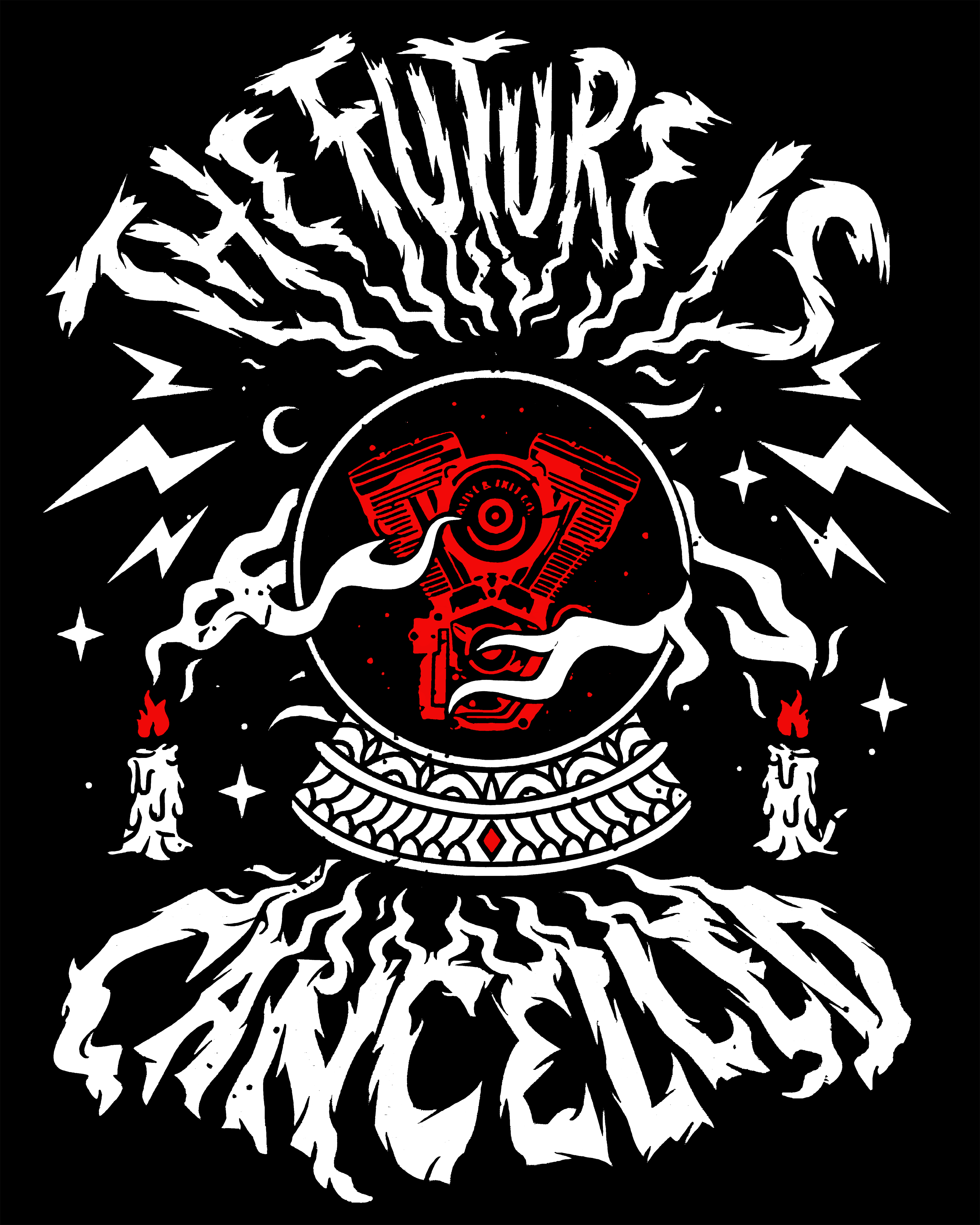  The future is cancelled punk T-shirt-Ranbybox