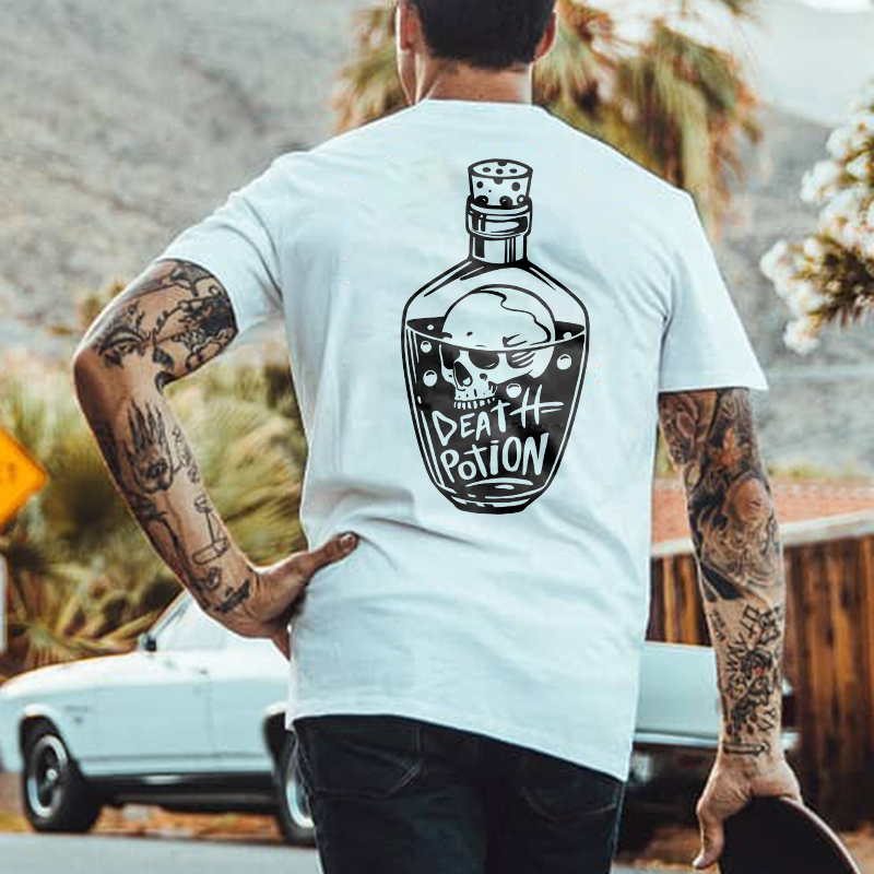  Death Potion graphic designer men's fashion short sleeve t-shirt-Ranbybox