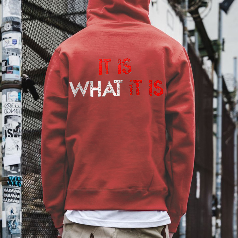 It Is What It Is Printed Men's Hoodie-Ranbybox