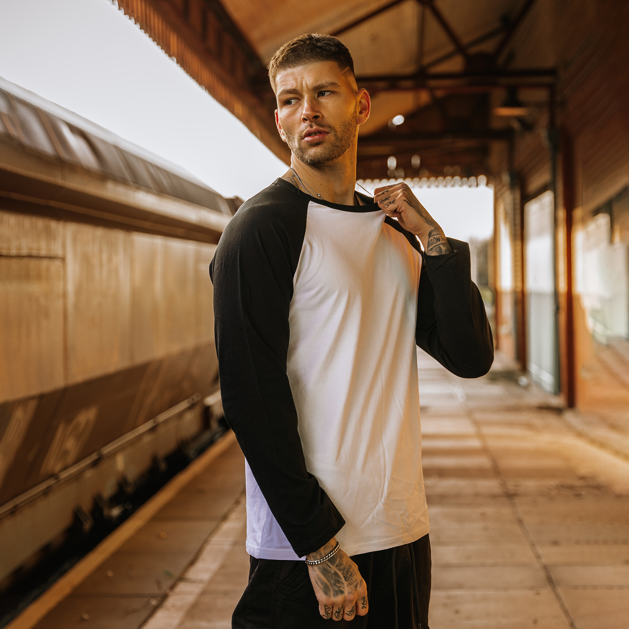 Nobody Cares Work Harder Skull Printed Patchwork T-Shirt