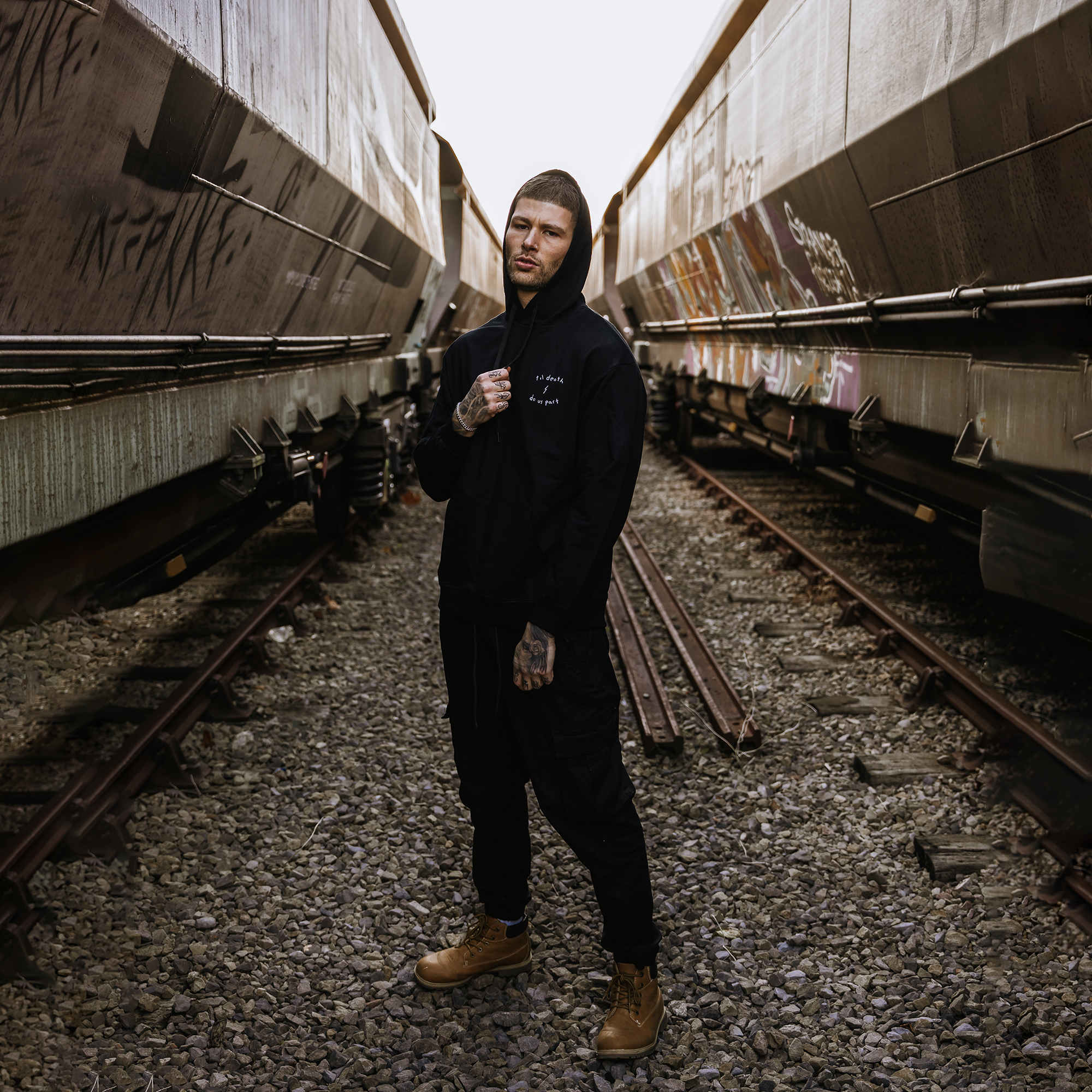  Letter Skeleton Hand Gesture Men's Hoodie-Ranbybox