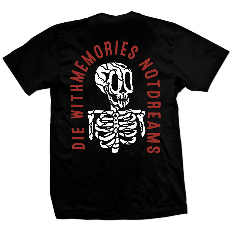  Die With Memories Broken Skull Printed Men's T-shirt-Ranbybox