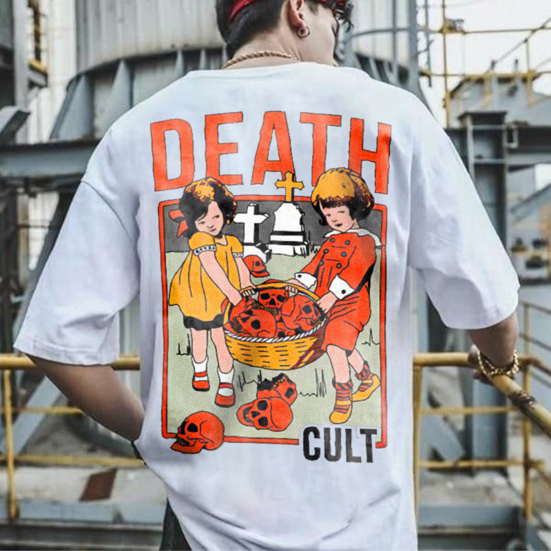 Death Cult Skull Printed Men's T-shirt Designer-Ranbybox