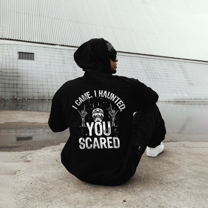  I Came, I Haunted, You Scared Printed Men's Casual Hoodie-Ranbybox