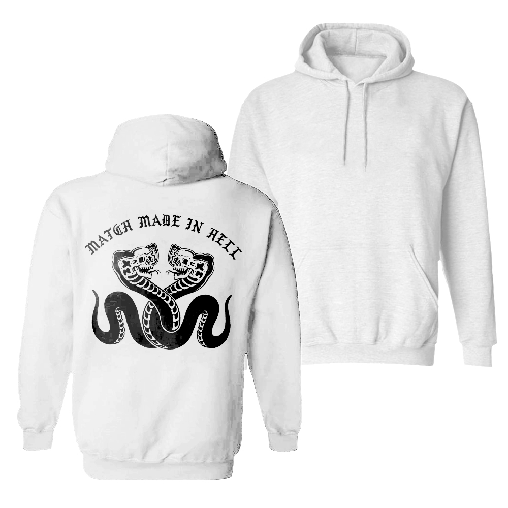 Match Made In Hell Snake And Skull Printed Men's Hoodie-Ranbybox