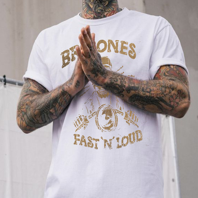  Briones Mc 2% Fast 'N' Loud Printed Men's T-shirt-Ranbybox
