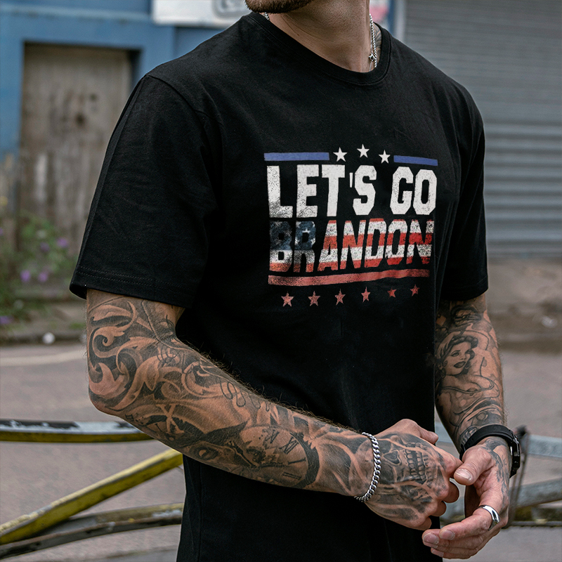  Let's Go Brandon Letter Men's T-shirt-Ranbybox