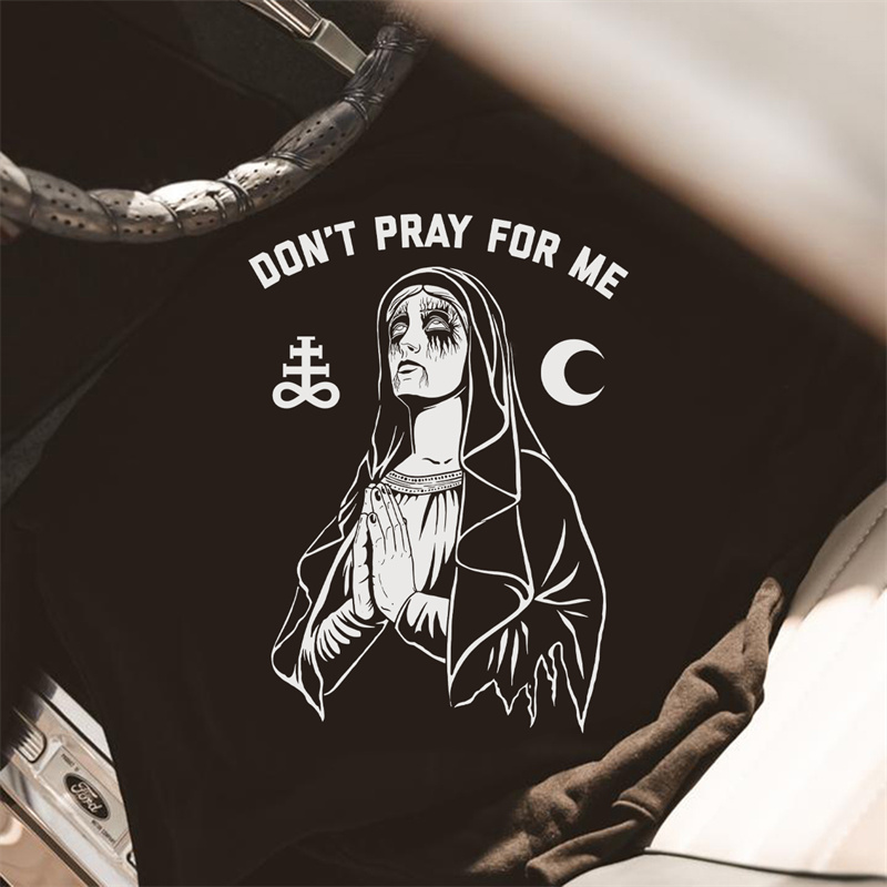  Don't Pray For Me Gothic Sister Printed Men's Sweatshirt-Ranbybox