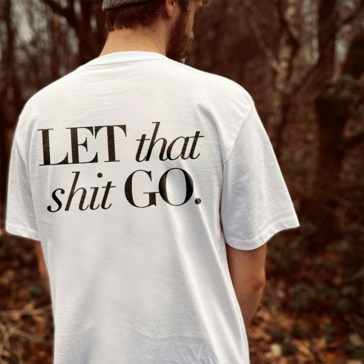 Let That Go Print T-shirt In White-Ranbybox