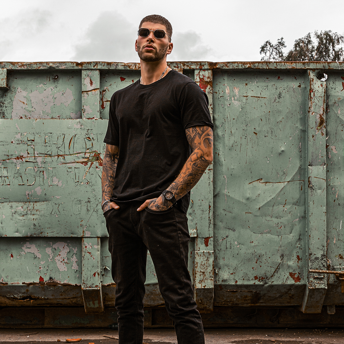  Skull Indian Headdress Printed Men's Casual T-shirt-Ranbybox