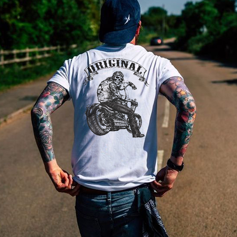  Skeleton Original Printed Men's Comfortable T-shirt-Ranbybox