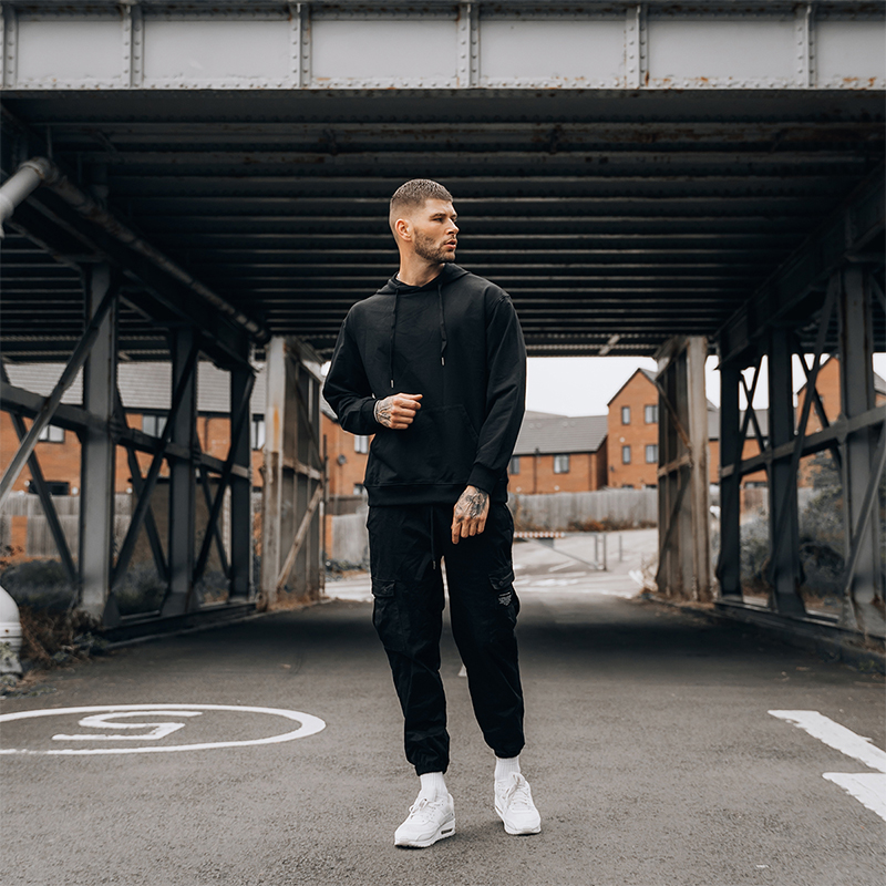  Only Good Vibes No Bad Days Printed Men's Loose Hoodie-Ranbybox