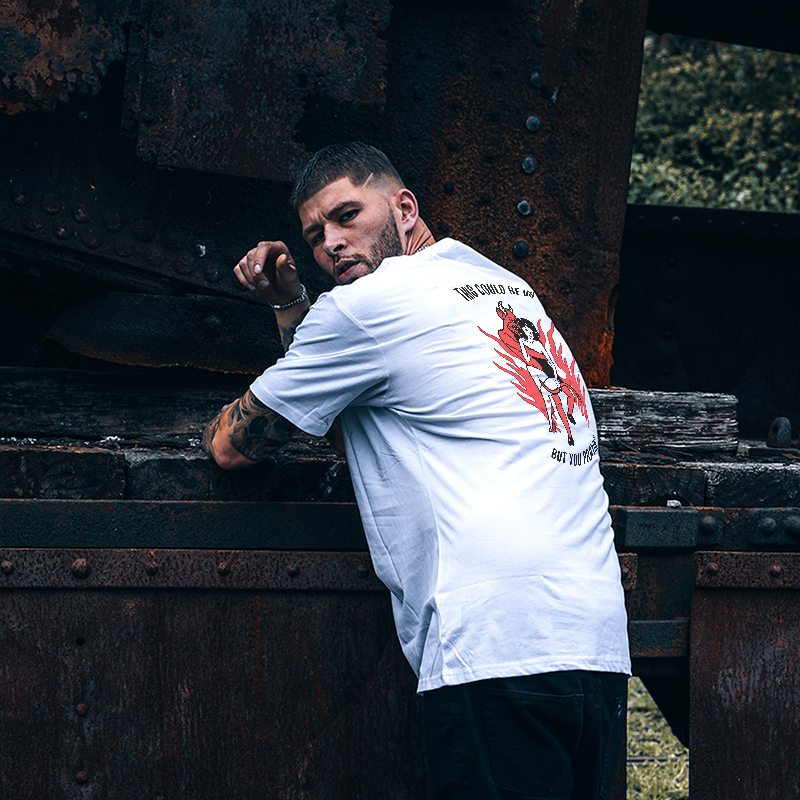  This Could Be Us But You Prayin' Devil Printed Men's Casual T-shirt-Ranbybox