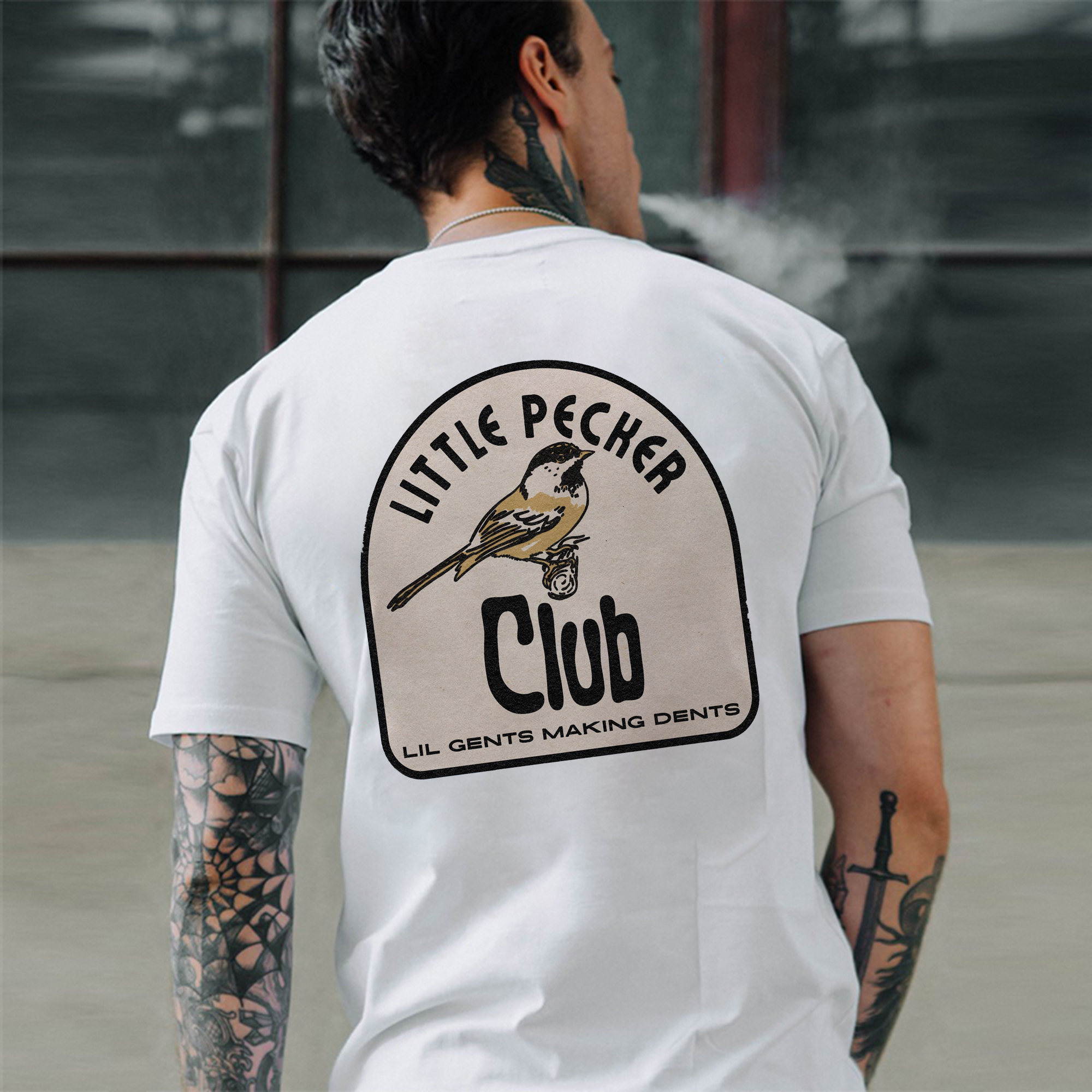 Little Pecker Club Print Men's T-shirt-Ranbybox