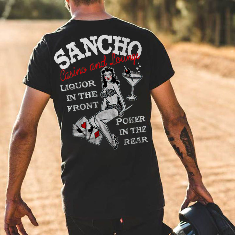  Poker In The Rear ​Printed Men's T-shirt-Ranbybox
