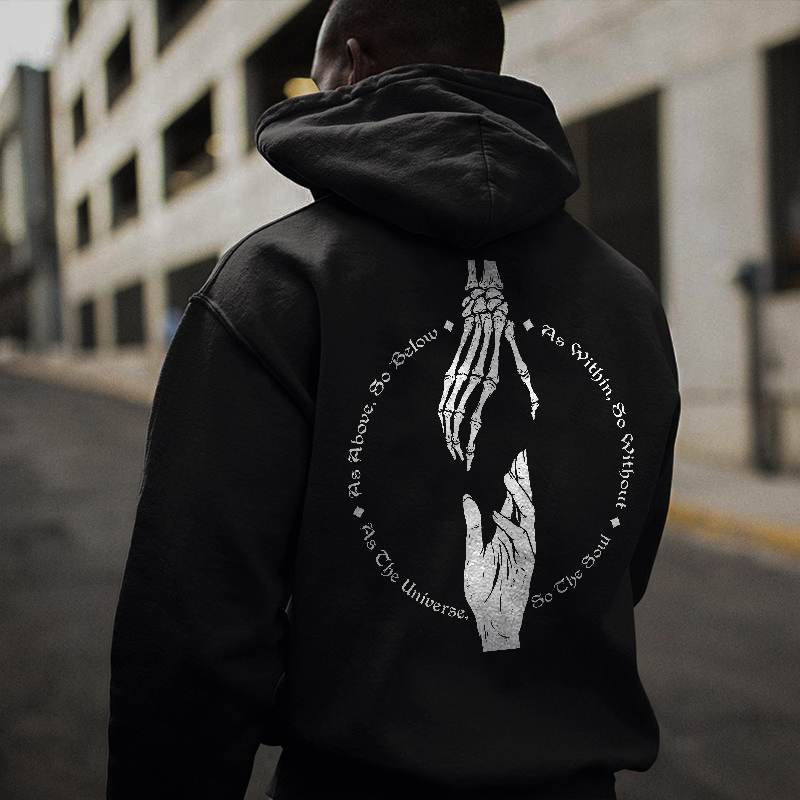  Letter Printed Men's Casual Loose Hoodie-Ranbybox