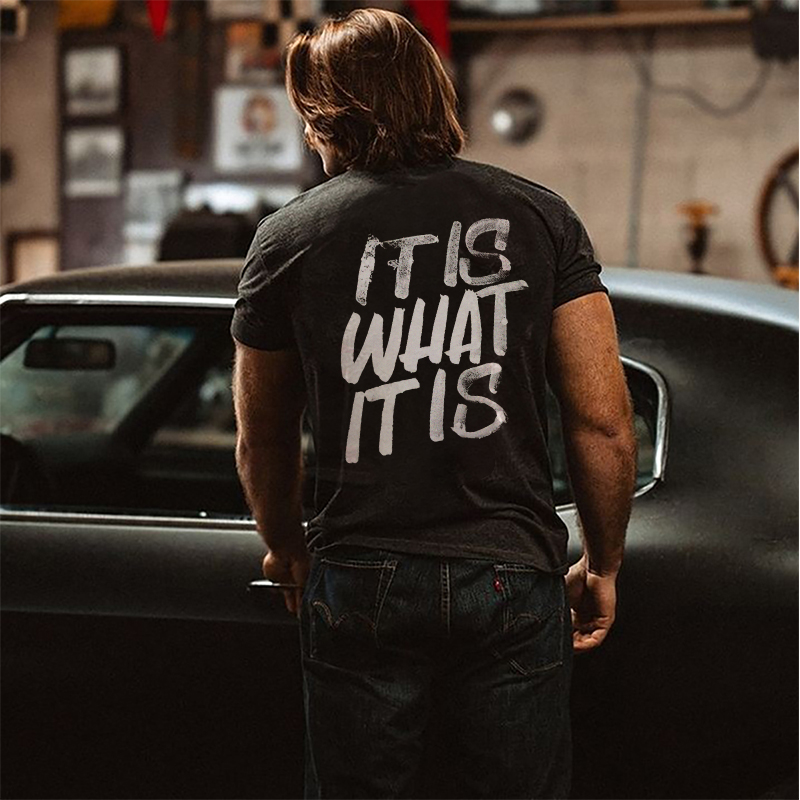 It Is What It Is Alphabet Printed T-shirt-Ranbybox