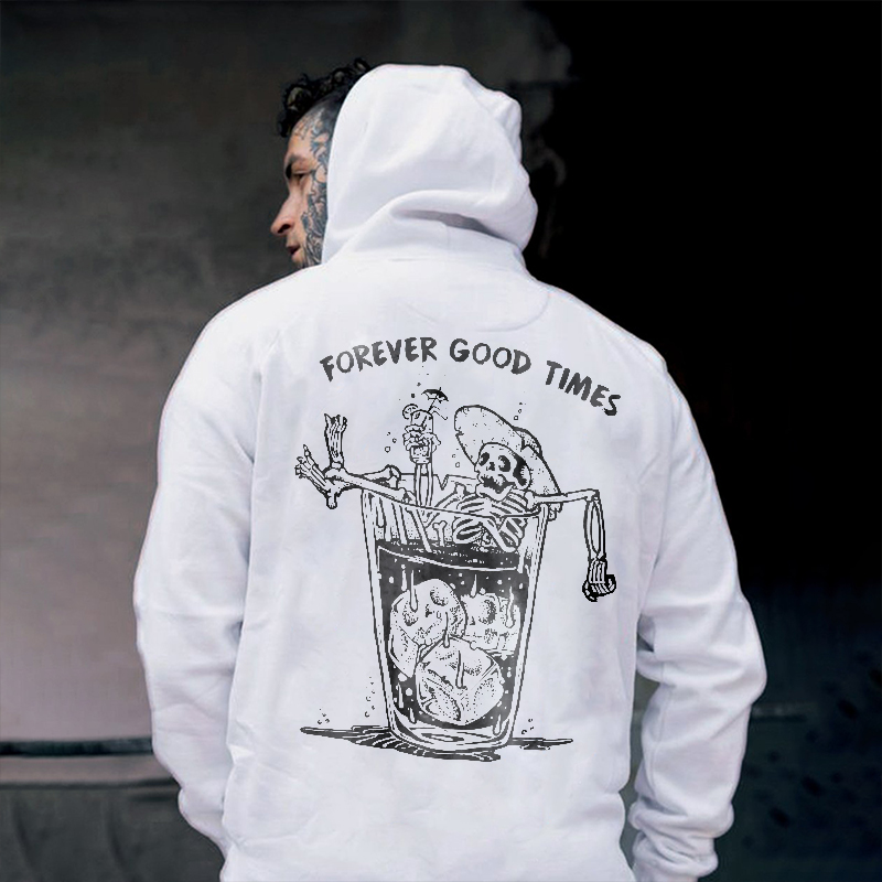  Forever Good Times Printed Men's Hoodie-Ranbybox