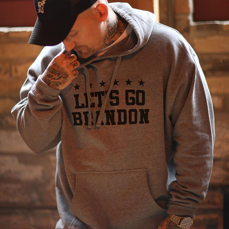  Let's Go Brandon Letter Men's Hoodie-Ranbybox