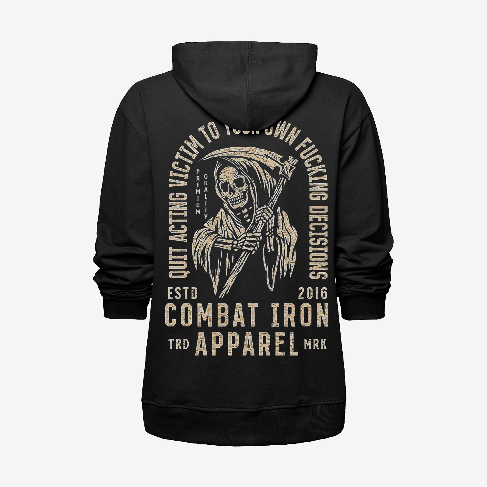  Quit Acting Victim Your Own Fucking Decisions Skeleton Hoodie-Ranbybox