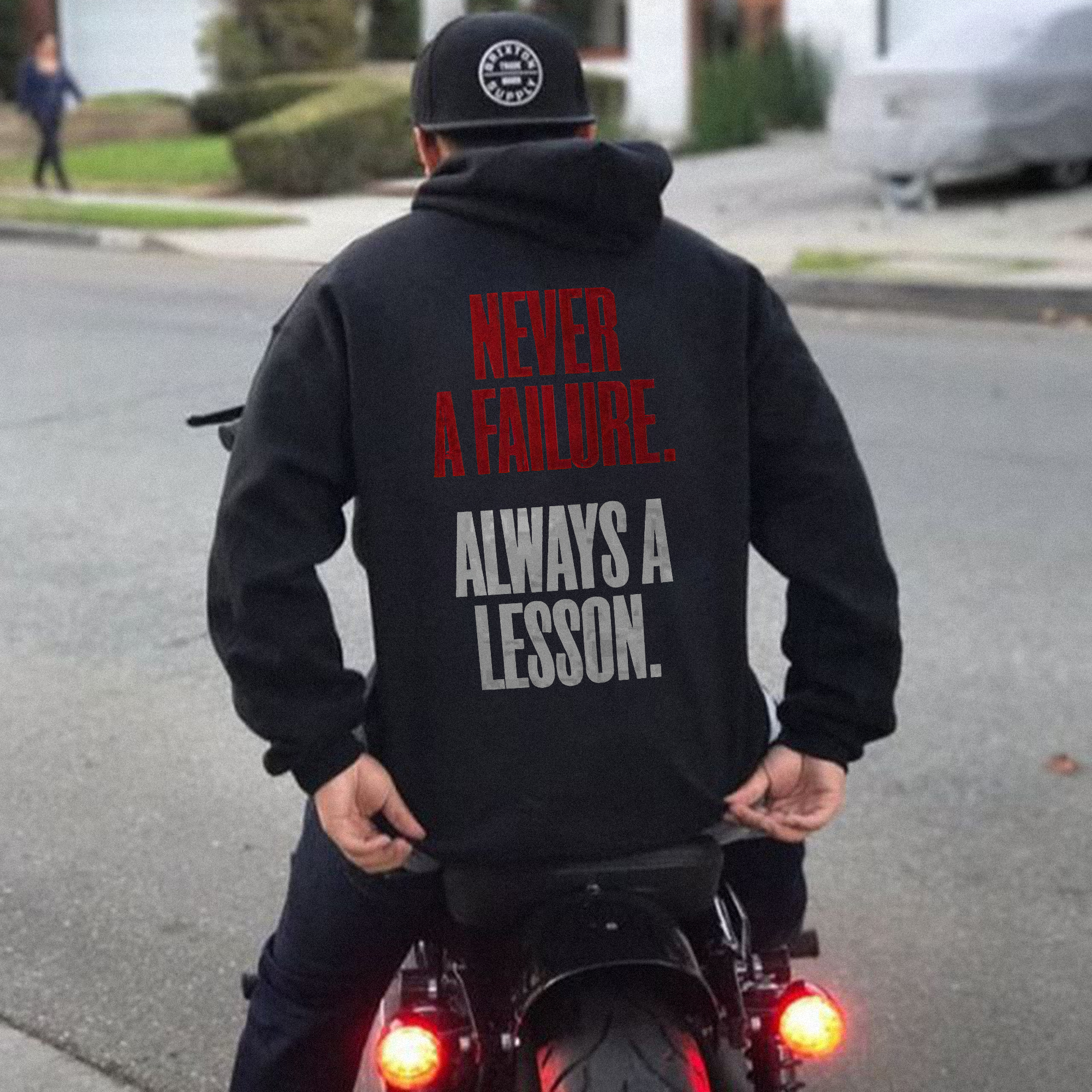  Never A Failure Always A Lesson Printed Men's Hoodie-Ranbybox