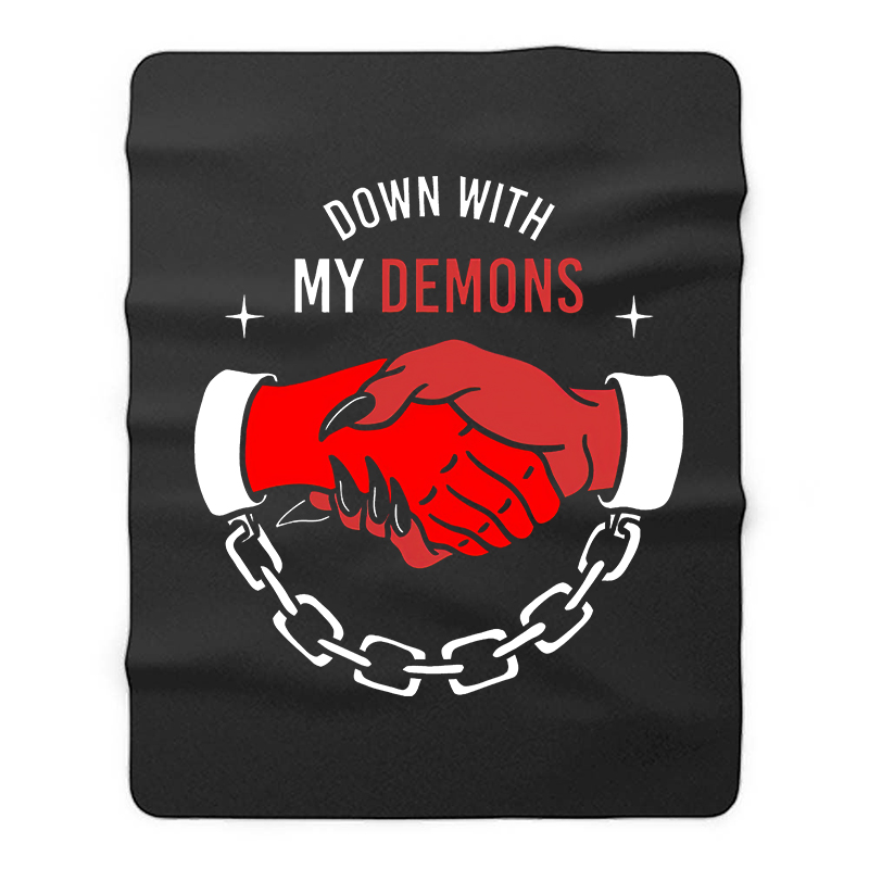  Down With My Demons Printed Blanket-Ranbybox