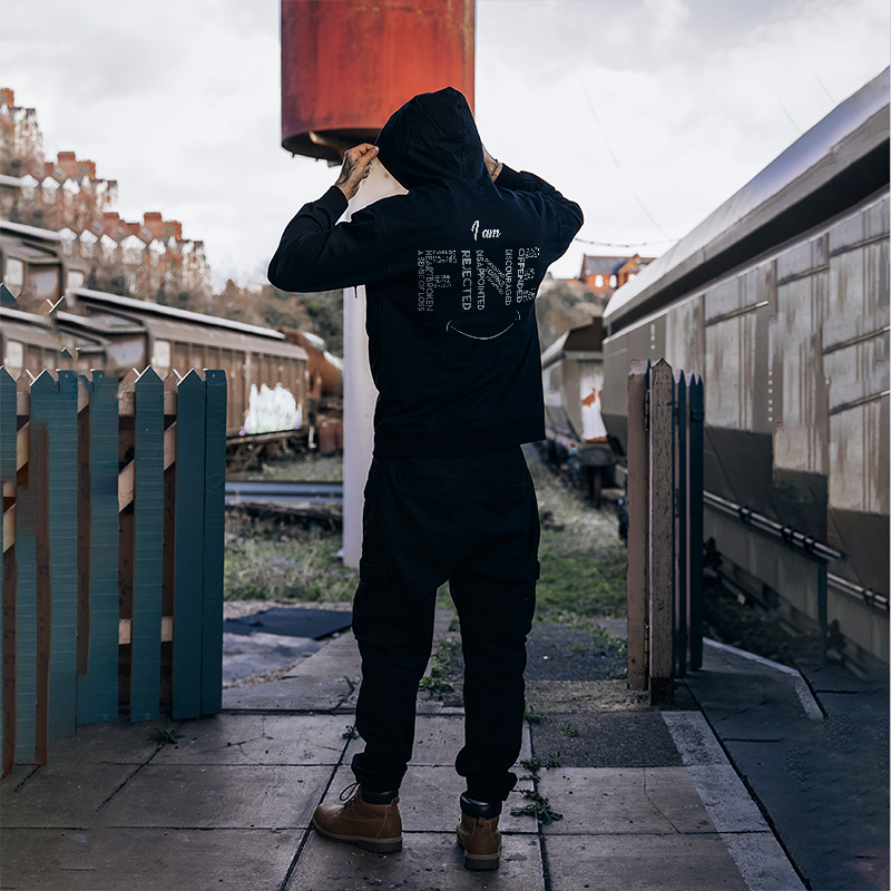  I Am Fine Printed Men's Hoodie-Ranbybox