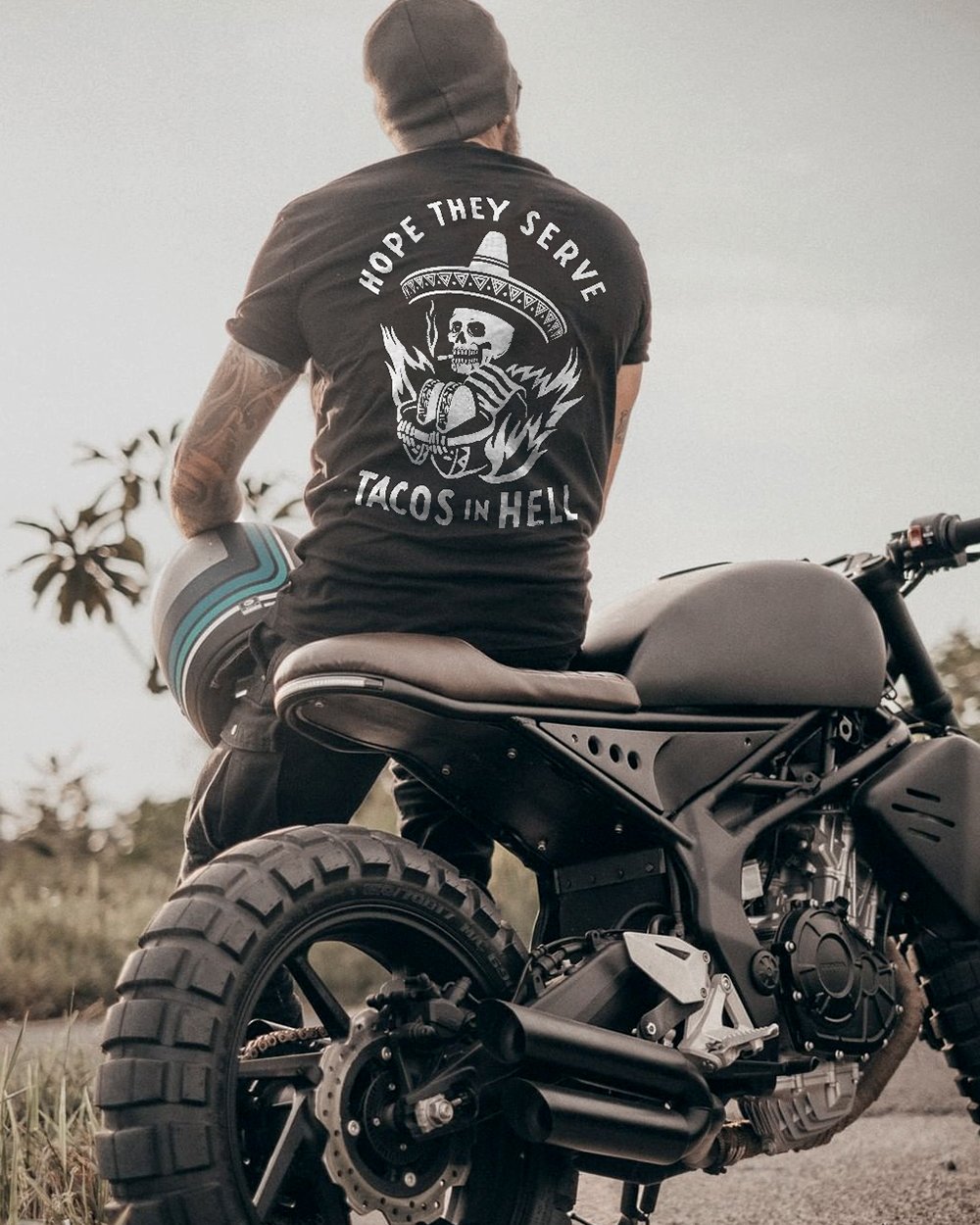  Tacos in hell back print t-shirt-Ranbybox