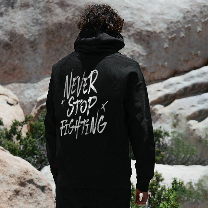  Never Stop Fighting Men's Hoodie-Ranbybox