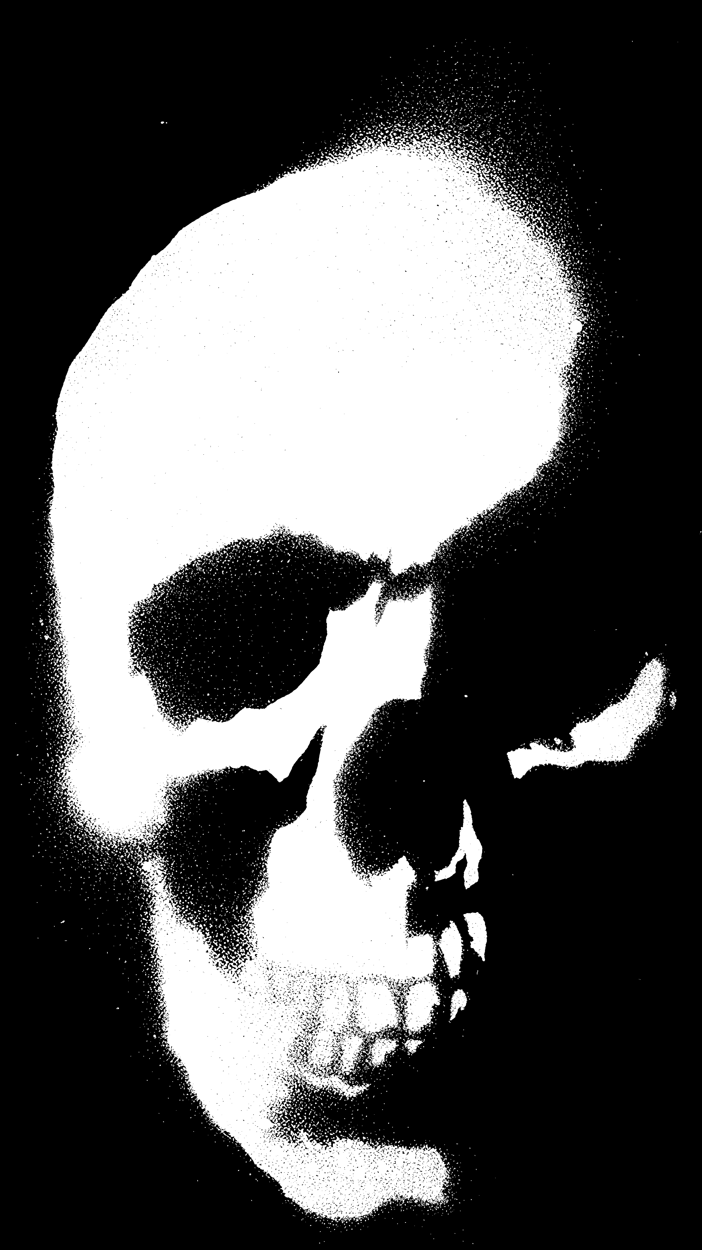Punk skull men's casual black T-shirt-Ranbybox