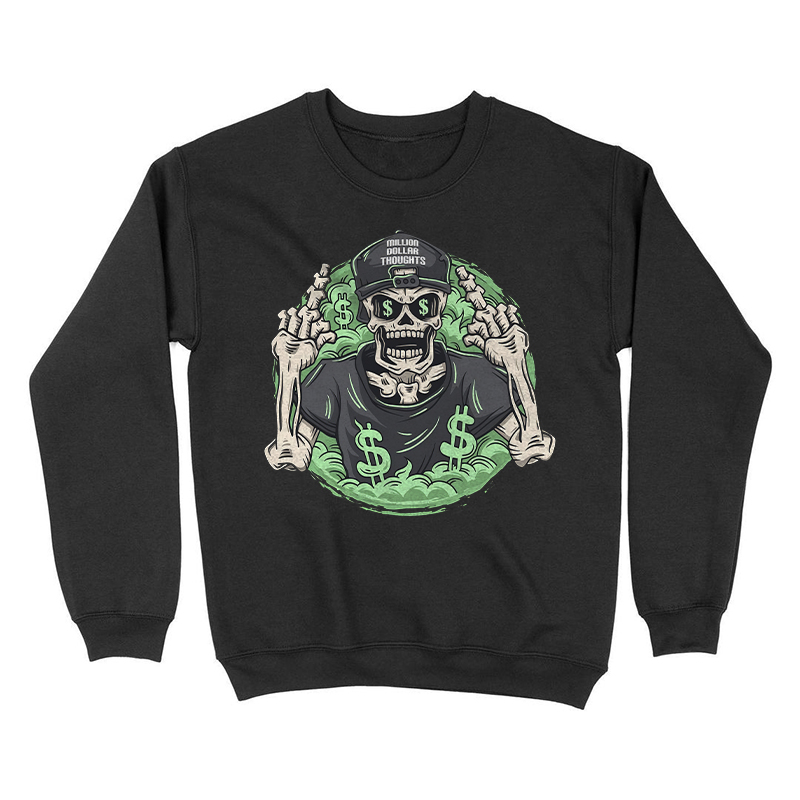 UPRANDY Million Dollar Thoughts Printed Casual Men's Sweatshirt Sold Out-Ranbybox