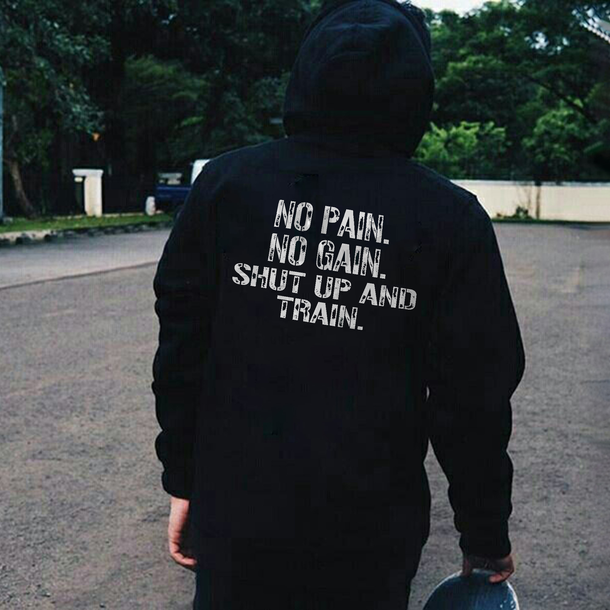  No Pain No Gain Shut Up And Train Men's Hoodie-Ranbybox