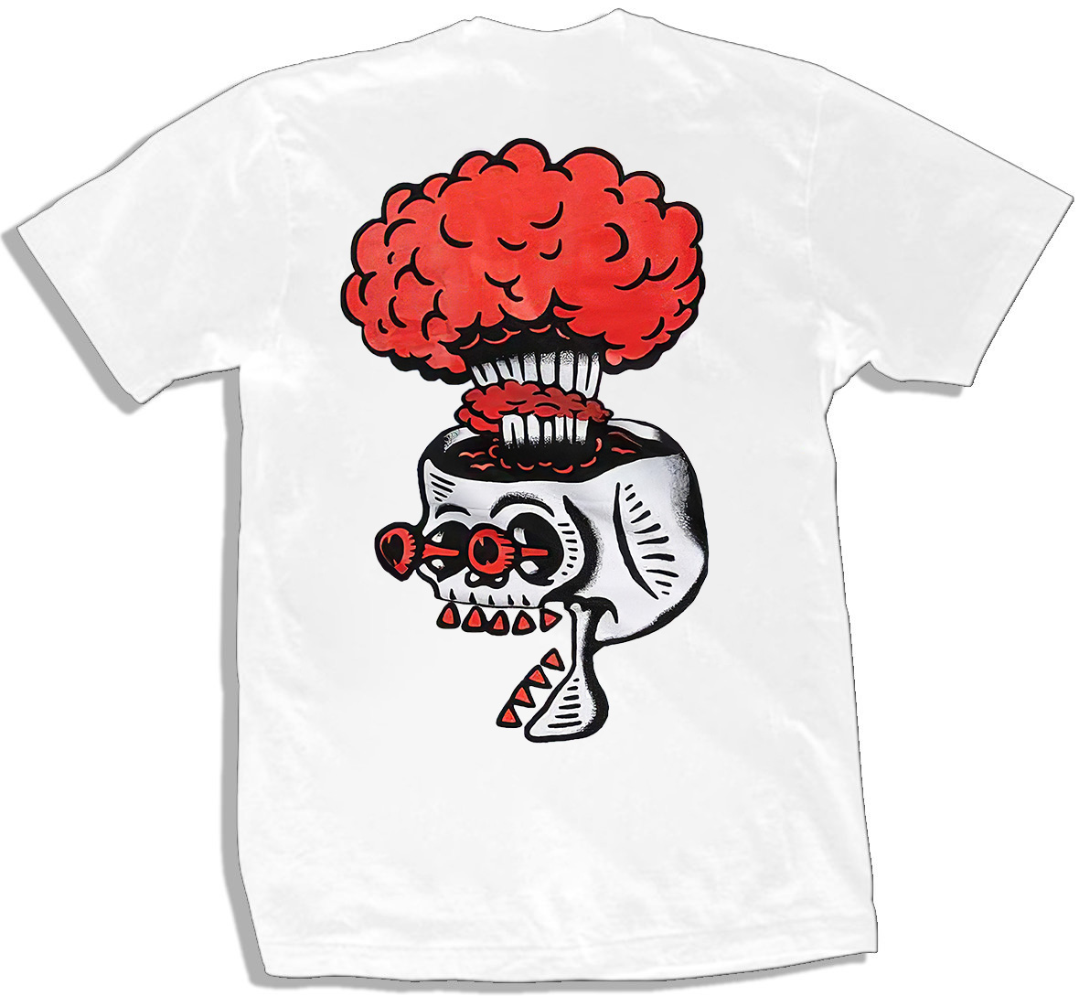  Astounded Skull Printed Men's T-shirt-Ranbybox