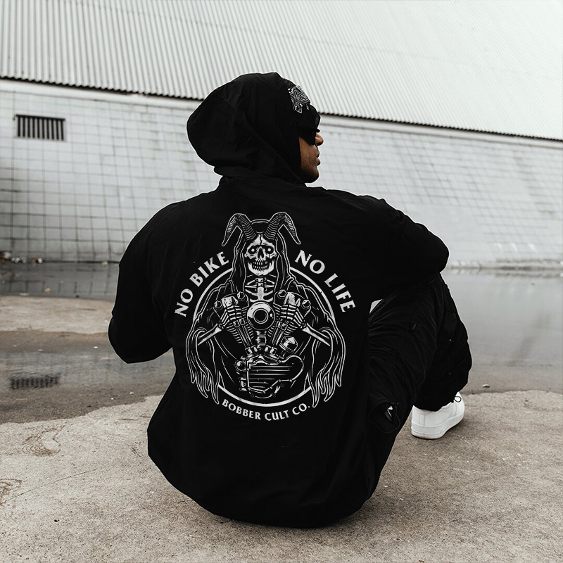  No Bike No Life Printed Men's Casual Hoodie-Ranbybox