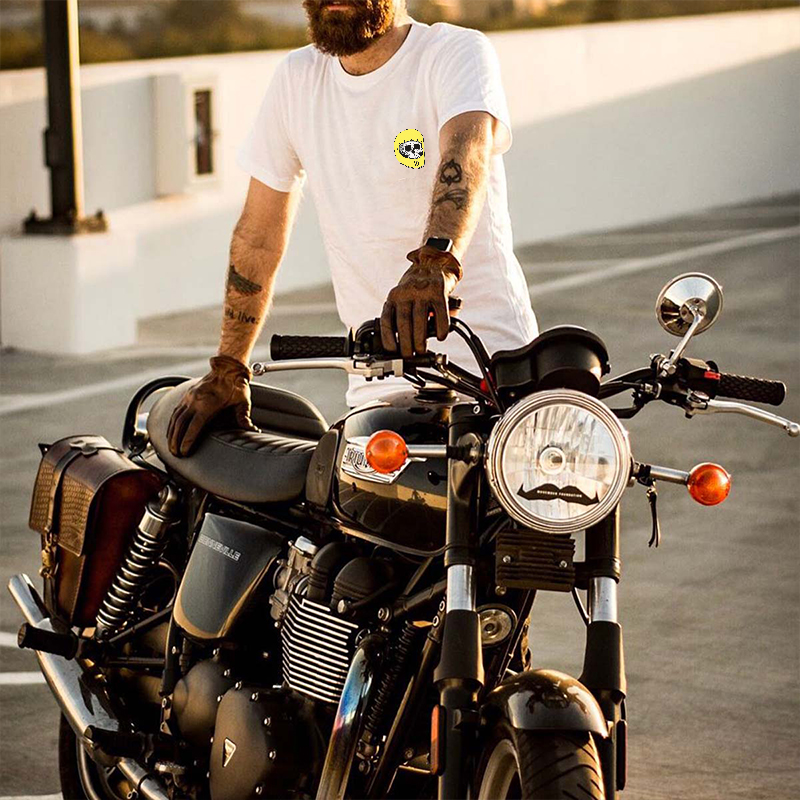  No Bike No Life Born To Ride Printed Men's Casual T-shirt-Ranbybox