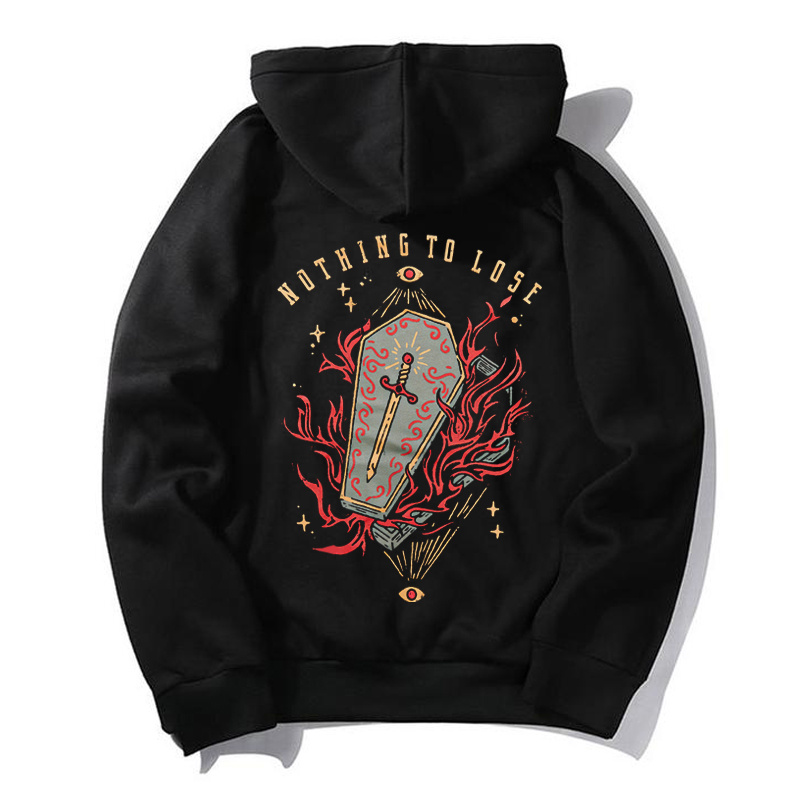  Nothing To Lose Coffin Printed Casual Men's Hoodie-Ranbybox