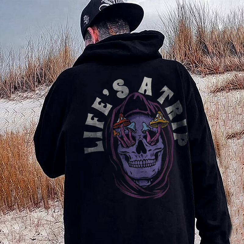  Life's A Trip Printed Men's Hoodie-Ranbybox