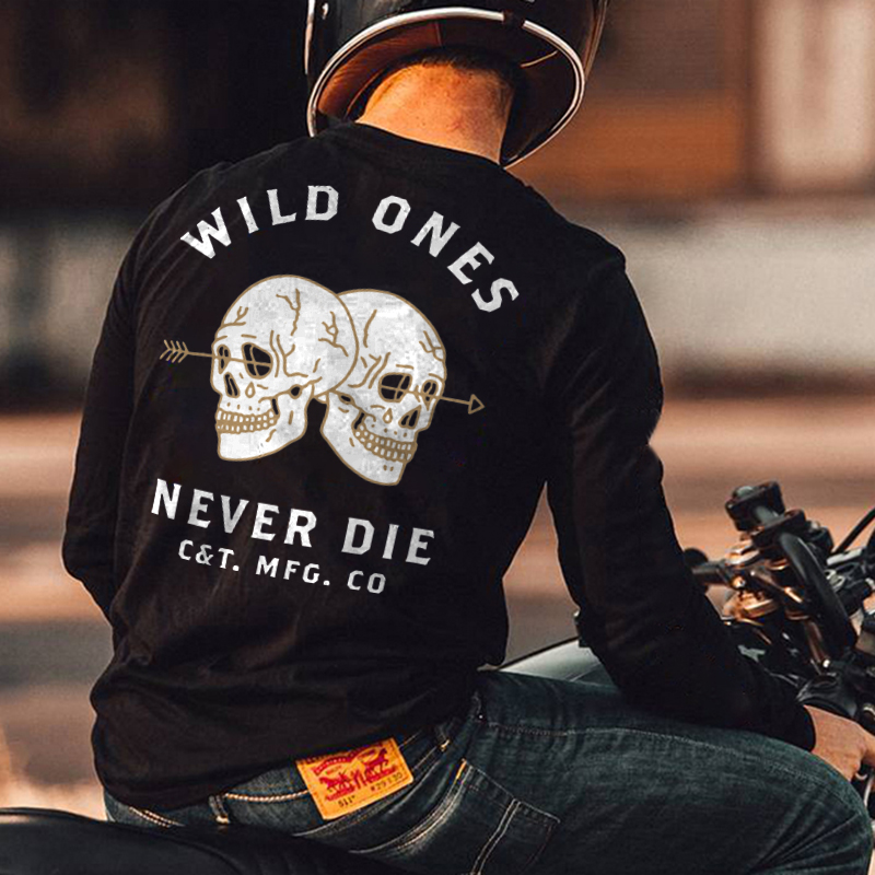  Skull letter designer long sleeve t-shirt-Ranbybox