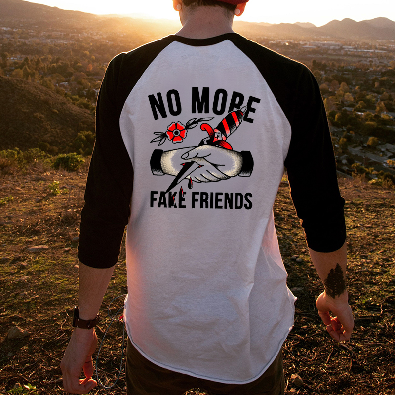  Fashion No More Fake Friends Stab In The Back Printed T-shirt-Ranbybox