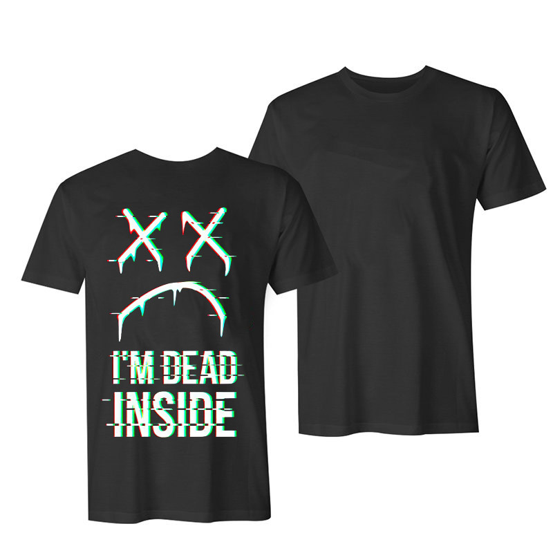 I'm Dead Inside Printed Casual Men's T-shirt-Ranbybox
