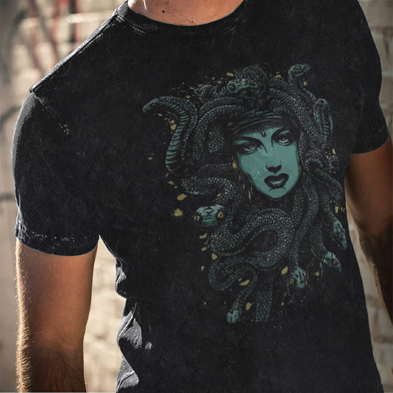  Classic Medusa Printed Men's Short-Sleeve T-shirt-Ranbybox
