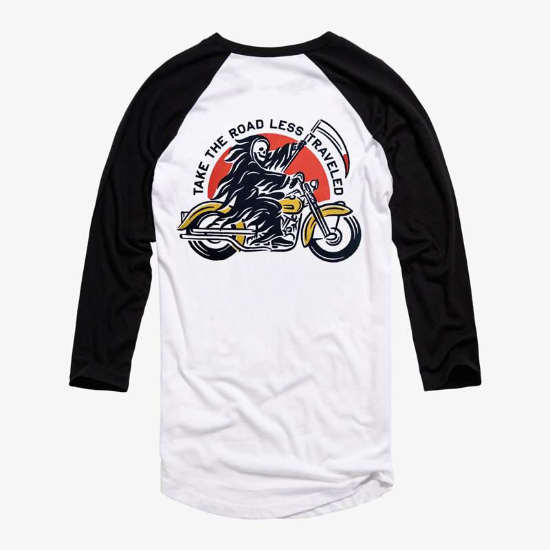  Take The Road Less Traveled Printed Long-Sleeve Men's T-shirt-Ranbybox