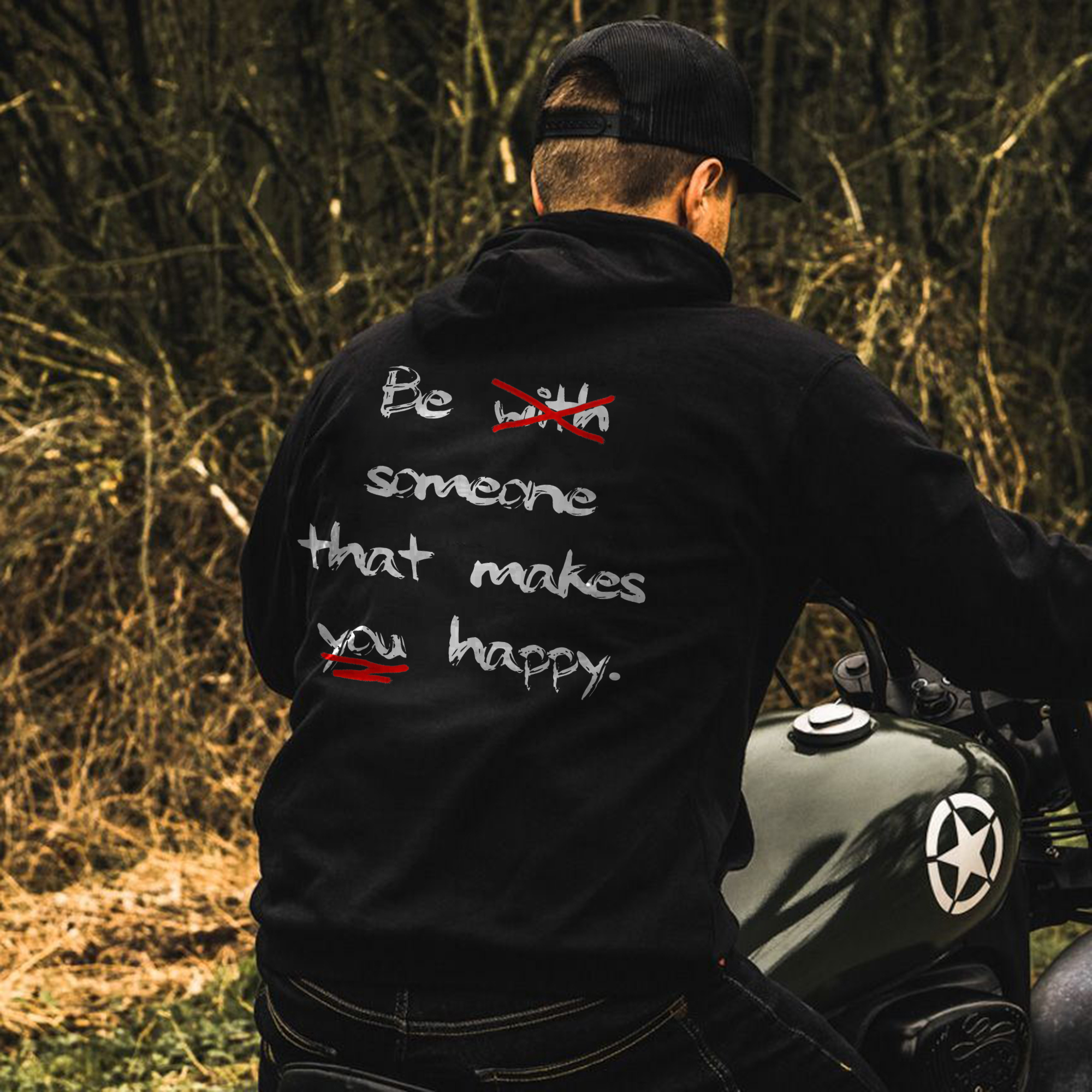  Be Someone That Makes You Happy Men's Hoodie-Ranbybox