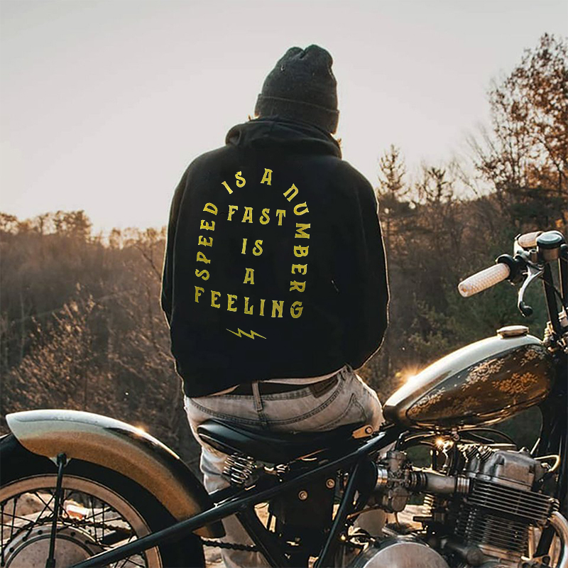  Speed Is A Number Fast Is A Feeling Printed Men's Hoodie-Ranbybox