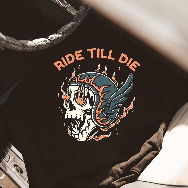  Ride Till Die Printed Men's Casual Hoodie-Ranbybox