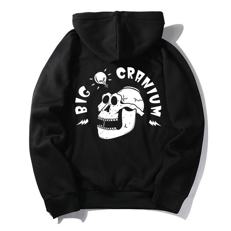  Big Cranium Printed Men's Comfortable Casual Hoodie-Ranbybox