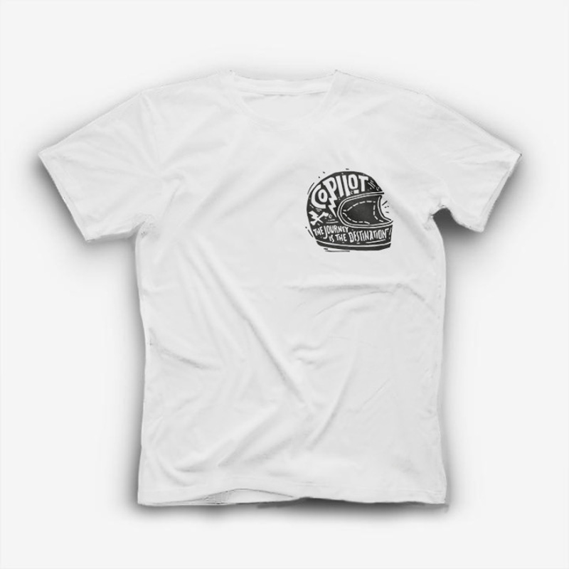  Solid White Helmet Printed Men's T-shirt-Ranbybox